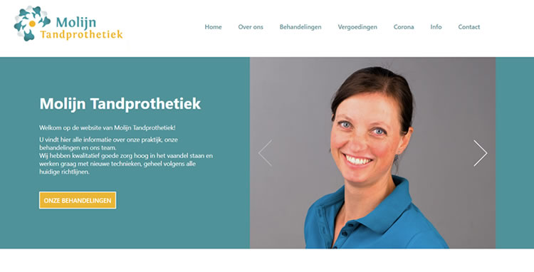 Nieuwe website voor Molijn Tandprothetiek Vlaardingen